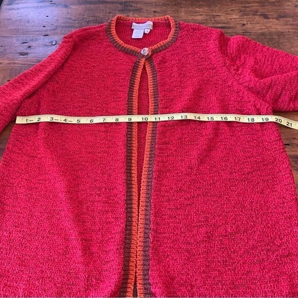 Coldwater Creek Open Front Fall Winter Burnt Orange Cardigan Sz S - Picture 7 of 8